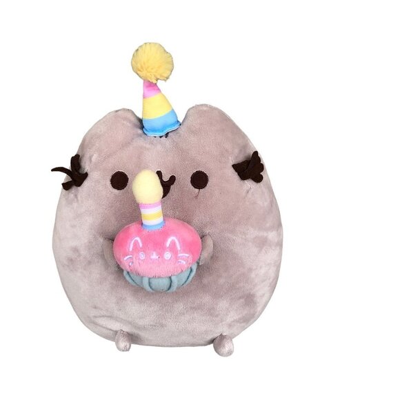 Pusheen Plushie Cupcake Birthday Hat Stuffed Animal - Picture 3 of 11